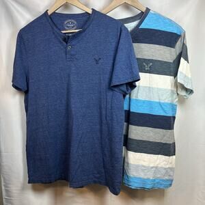 American Eagle mens t shirt bundle of 2 size large casual comfort athletic fit